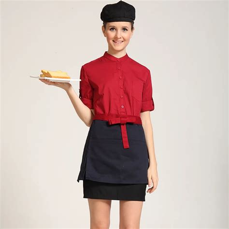 Aliexpress.com : Buy women fashion chef uniform short apron restaurant ...