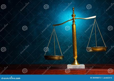 Justice Scale On Blue Background Royalty-Free Stock Image ...