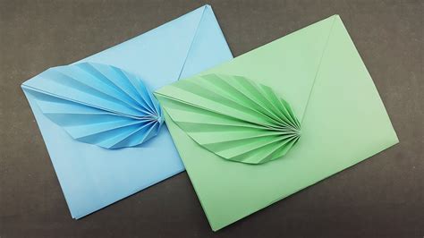 Easy Origami Envelope Making Tutorial - DIY Paper Envelope with Leaf ...