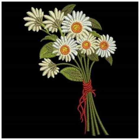 Shasta Daisy Bouquet Machine Embroidery Design | Embroidery Library at ...