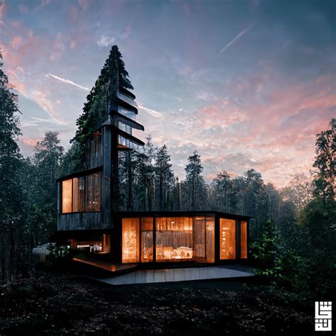 Forest house (modern architecture) on Behance