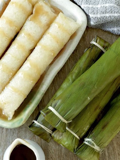 Suman Malagkit with Coconut Caramel Sauce - Kawaling Pinoy