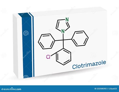 Clotrimazole Drug Molecule. it is Imidazole Antimycotic, Antifungal ...