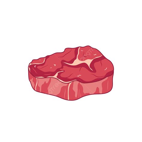 Raw Beef Steak Vector Hd Images, Cartoon Raw Meat Steaks Beef Vector ...