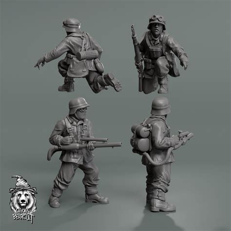 GER Assault Pioneers, Flammenwerfer 41 Team - Wargaming3D