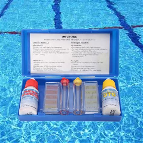 Outddor Water Test Swimming Pool PH Chlorine Water Quality Test Kit ...