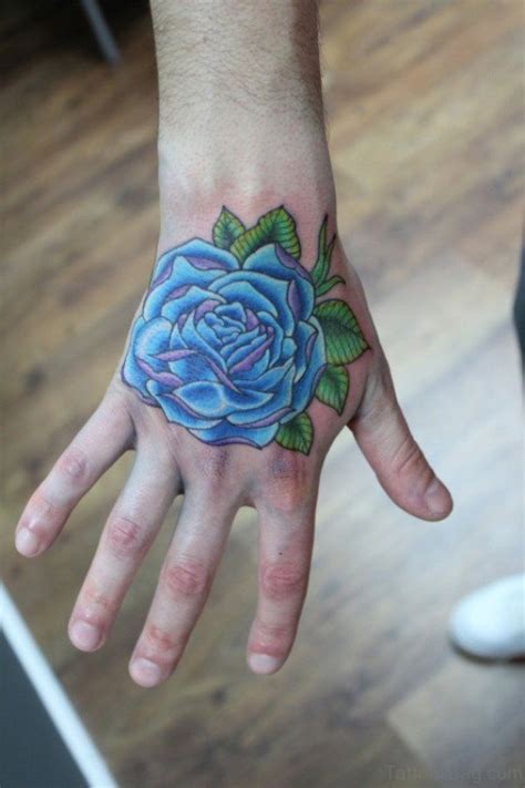 30 Fantastic Blue Rose Tattoos On Hand - Tattoo Designs – TattoosBag.com