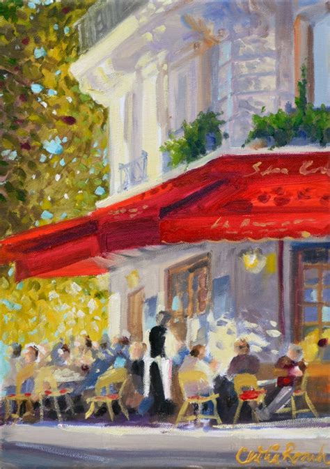 PARIS CAFE Art Print of Original Oil Painting by Cecilia | Etsy