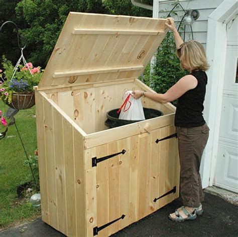 Garbage Bin Storage | Wooden Trash Storage Shed