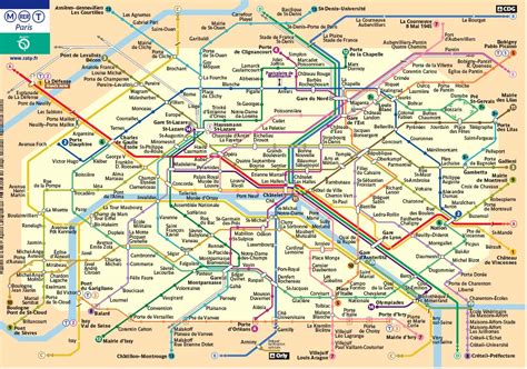 Mappa Del Metro Parigi