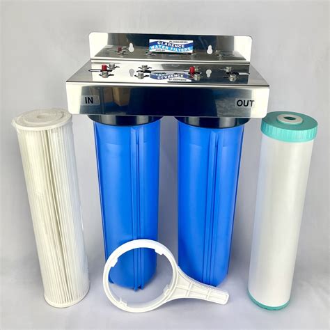 Tank or Rural Large Twin Whole of House Water Filter System Reusable ...