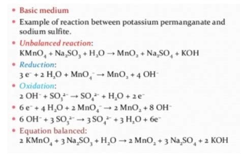 Balancing Redox Reactions: Half-Reaction Method in Basic Solution Study ...