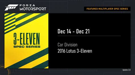 Featured Multiplayer: Spec Events – Lotus 3-Eleven