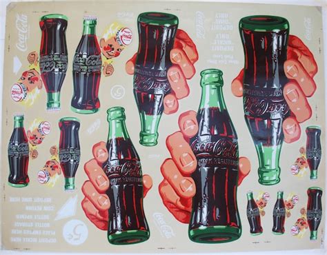 COCA COLA Decals SALE Original 26 x 20 by FindingMaineVintage