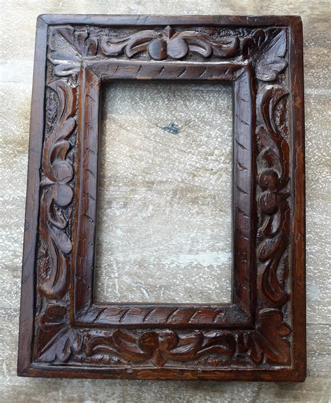 Wooden Photo Frame Hand Carving Picture Decorative Collectible - Etsy