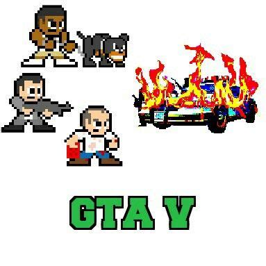 Pixel art - GTA V Michael, Trevor, Franklin Pixel Art Characters, Mario ...