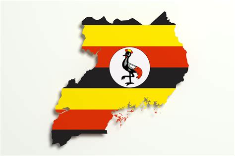 Silhouette of Uganda map with flag - ChristNOW