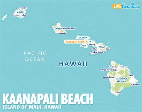 Map of Kaanapali Beach, Hawaii - Live Beaches