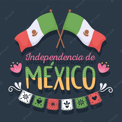 Premium Vector | Mexico independence flags