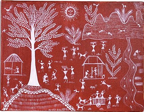 Warli Paintings - Village Life - HEM Crafts