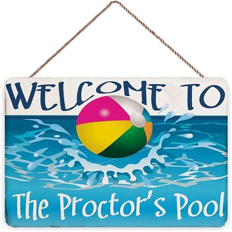 Amazon.com: personalized pool signs