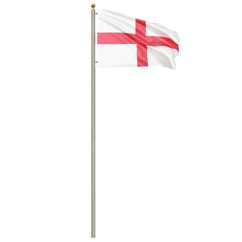 England Flag With Pole, England Flag Waving, England Flag Waving ...