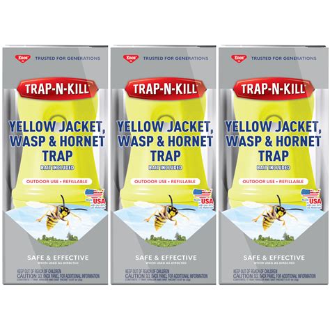 (3 Pack) Enoz Trap N Kill Yellow Jacket Hornet and Wasp Trap with Bait ...