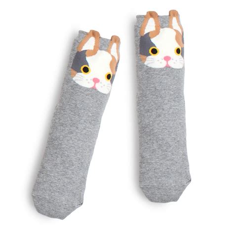 Cat Paw Paw kittenester Pastel Crew Socks (5 pairs) CO15 – intypesocks