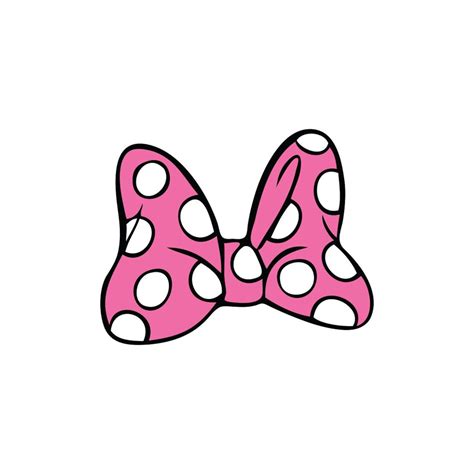 Minnie Mouse Pink Bow Silhouette Dots Digital Download Eps - Etsy Israel