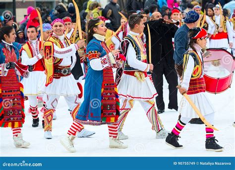 People Dancing in Balkan Traditional Clothing at the Festival Editorial ...