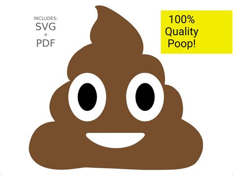 Poop Emoji SVG, Emoji Poop, Poo Emoji Birthday Clipart Files, Poop SVG ...