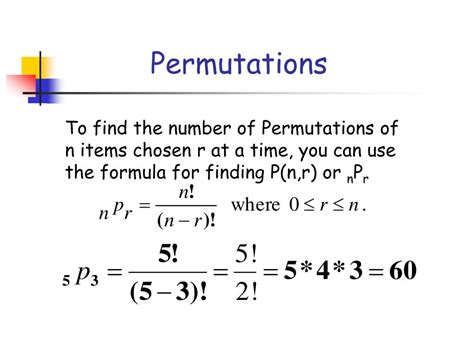 Permutation Formula