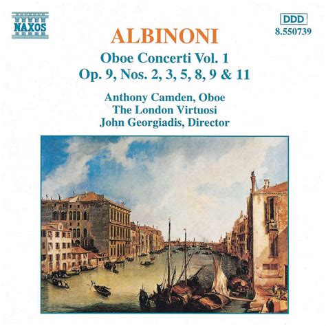 Anthony Camden: Albinoni: Oboe Concertos, Vol. 1 - CD | Opus3a