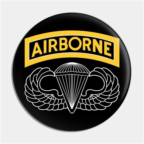 US Army Airborne Tab & Wings - Thom Tran - Pin | TeePublic