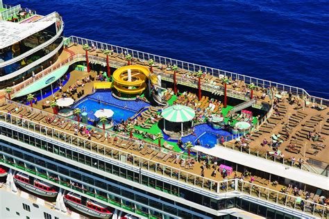 Norwegian Gem Cruise Ship Outdoor Decks and Pool Areas