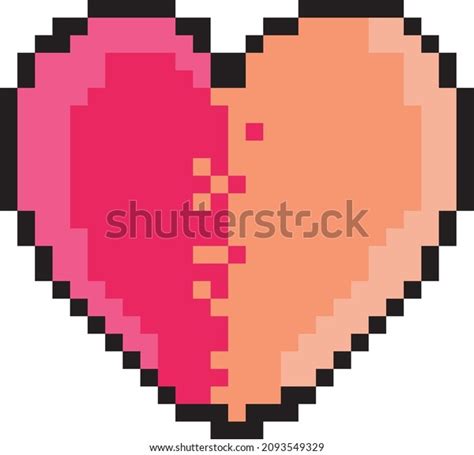 8 Bit Pixel Heart Vector Illustration Stock Vector (Royalty Free ...