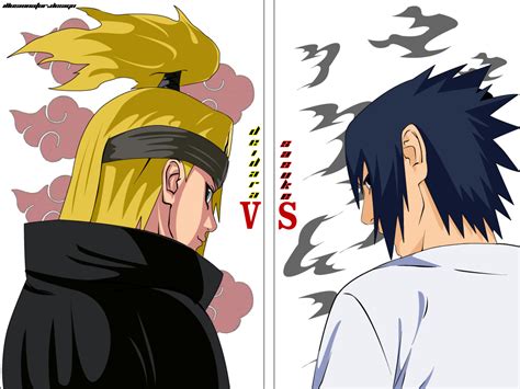 Deidara Vs Sasuke by Illusionator on DeviantArt