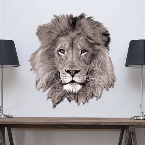 Lion Wall Decal - African Wall Decal Murals - Primedecals