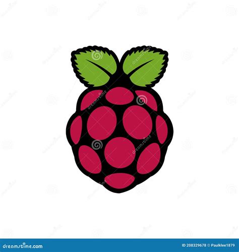 Raspberry Pi Pro Logo Editorial Illustrative on White Background ...