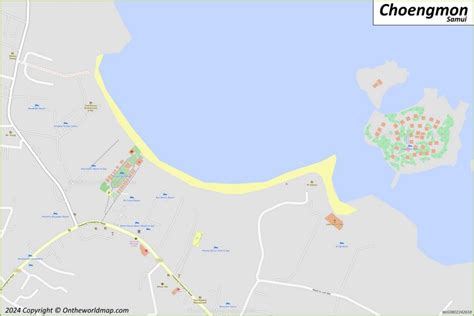 Map of Choengmon - Koh Samui, Thailand - Choeng Mon Beach Map ...