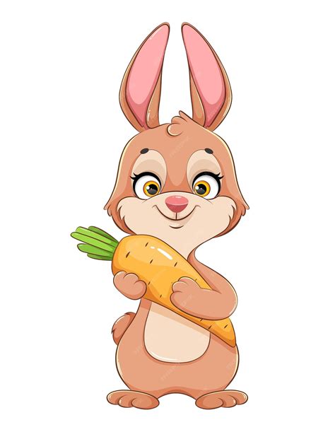 Premium Vector | Rabbit cartoon character Funny bunny