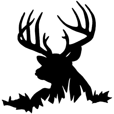 buck silhouette clipart #8 (With images) | Hunting decal, Deer ...