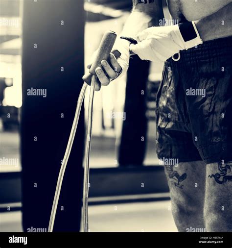 Boxer Jump Rope Training Strength Workout Concept Stock Photo - Alamy