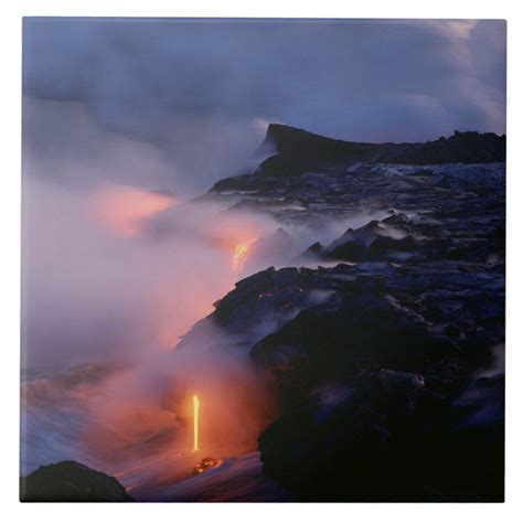 Kilauea Volcano, Hawaii Volcanoes National Park, 2 Tile | Zazzle.com ...