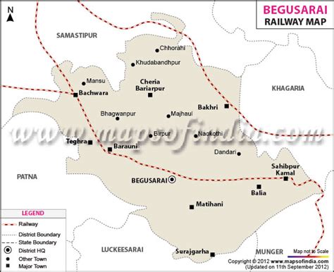 Begusarai Railway Map