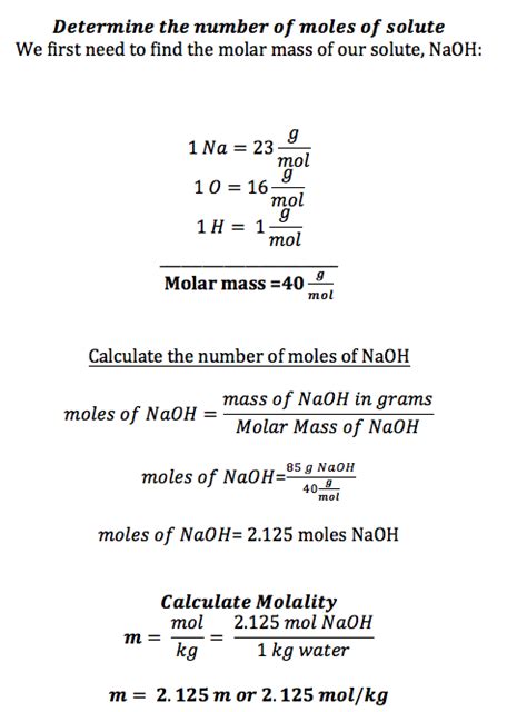 Molality | Definition, Formula & Calculation - Lesson | Study.com