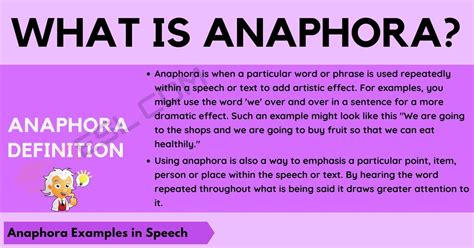 Anaphora: Definition and Examples of Anaphora in Speech and Writing • 7ESL