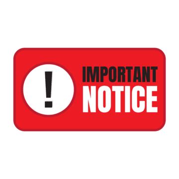 Important Notice Megaphone Sticker Sign, Important Notice Sign ...