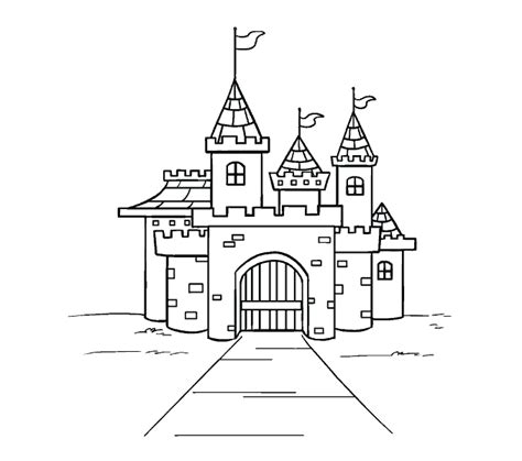 How to Draw a Cartoon Castle in a Few Easy Steps | Easy Drawing Guides