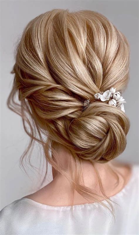 Elegant wedding hairstyles for beautiful brides : messy elegant updo ...